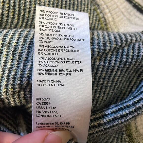 Free People Mcgregor Plaid Cardigan Green S - Picture 8 of 12